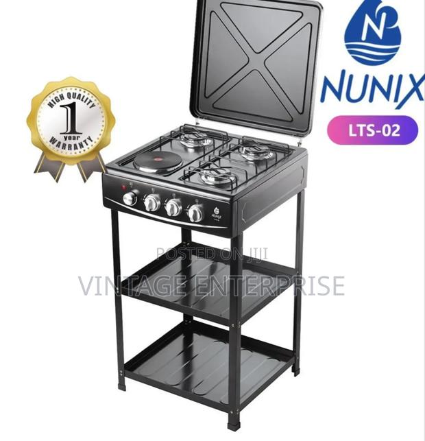 .Free Standing Nunix Gas Cooker With Shelves
. - main view