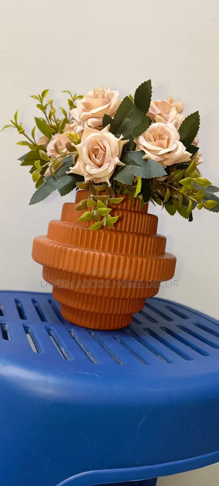 Burnt Orange Flower Vase