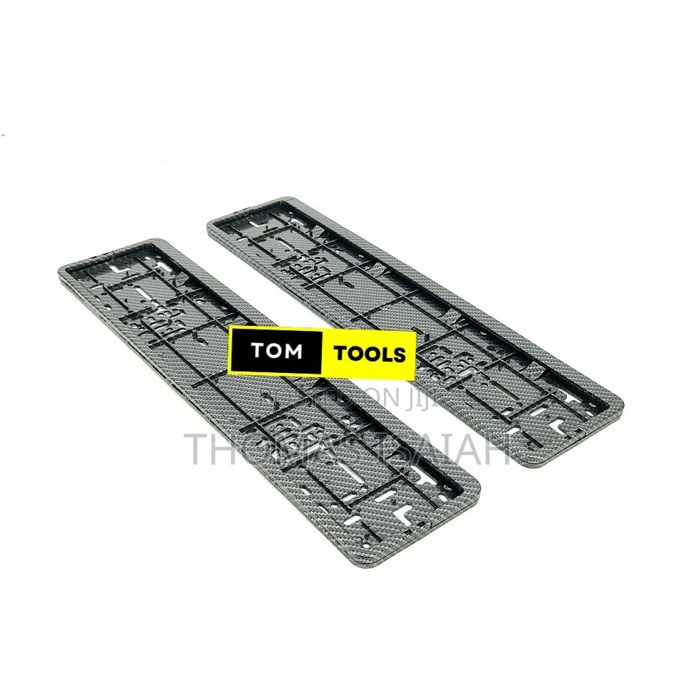 2pcs Long Number Plate Holder With Hydrographic Carbon Fibre