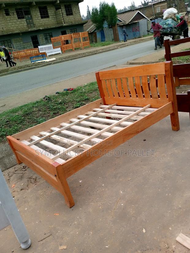 5*6 Hardwood Framed Bed - main view