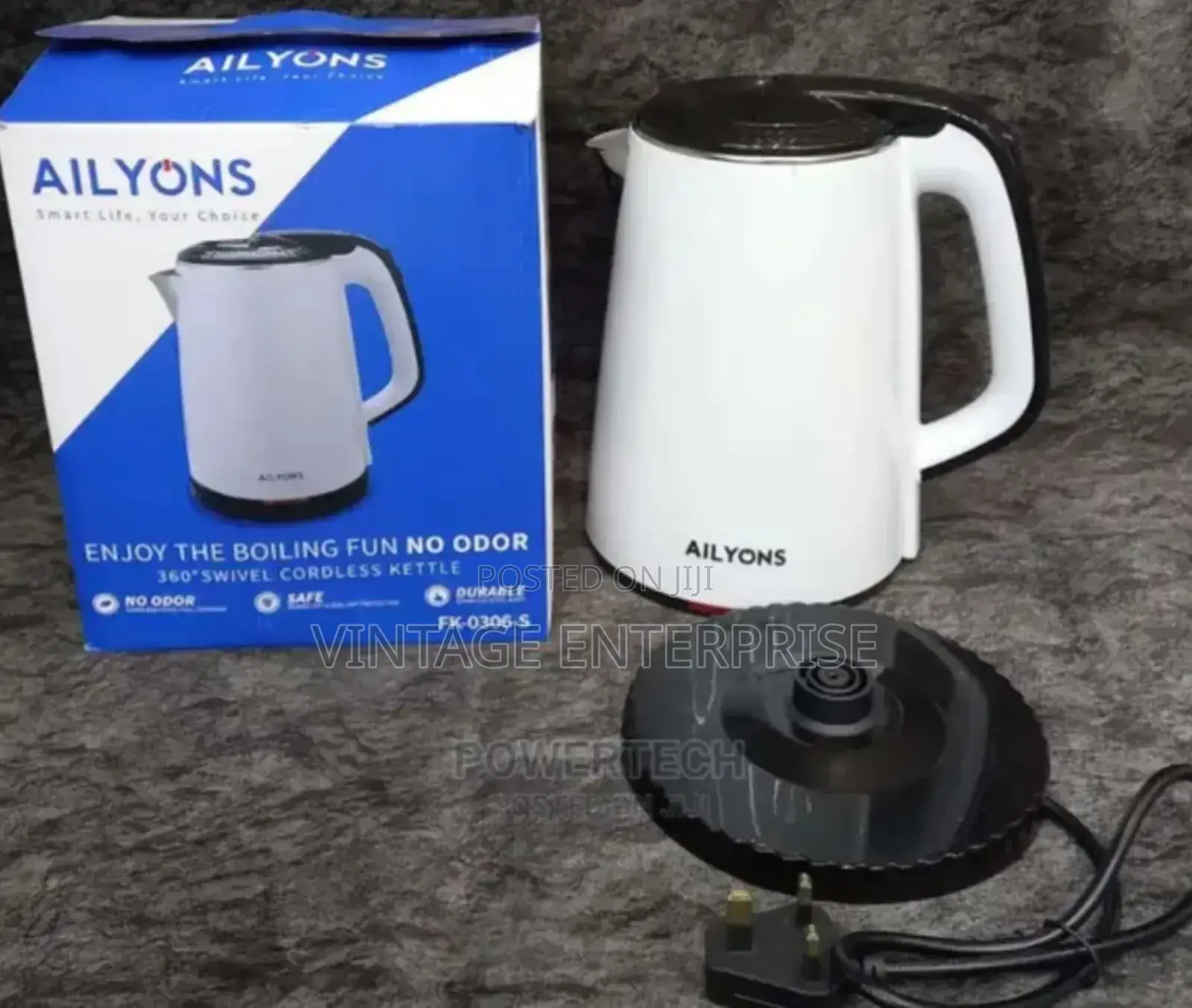Electric Kettle ,White Alyons- 2.2litres