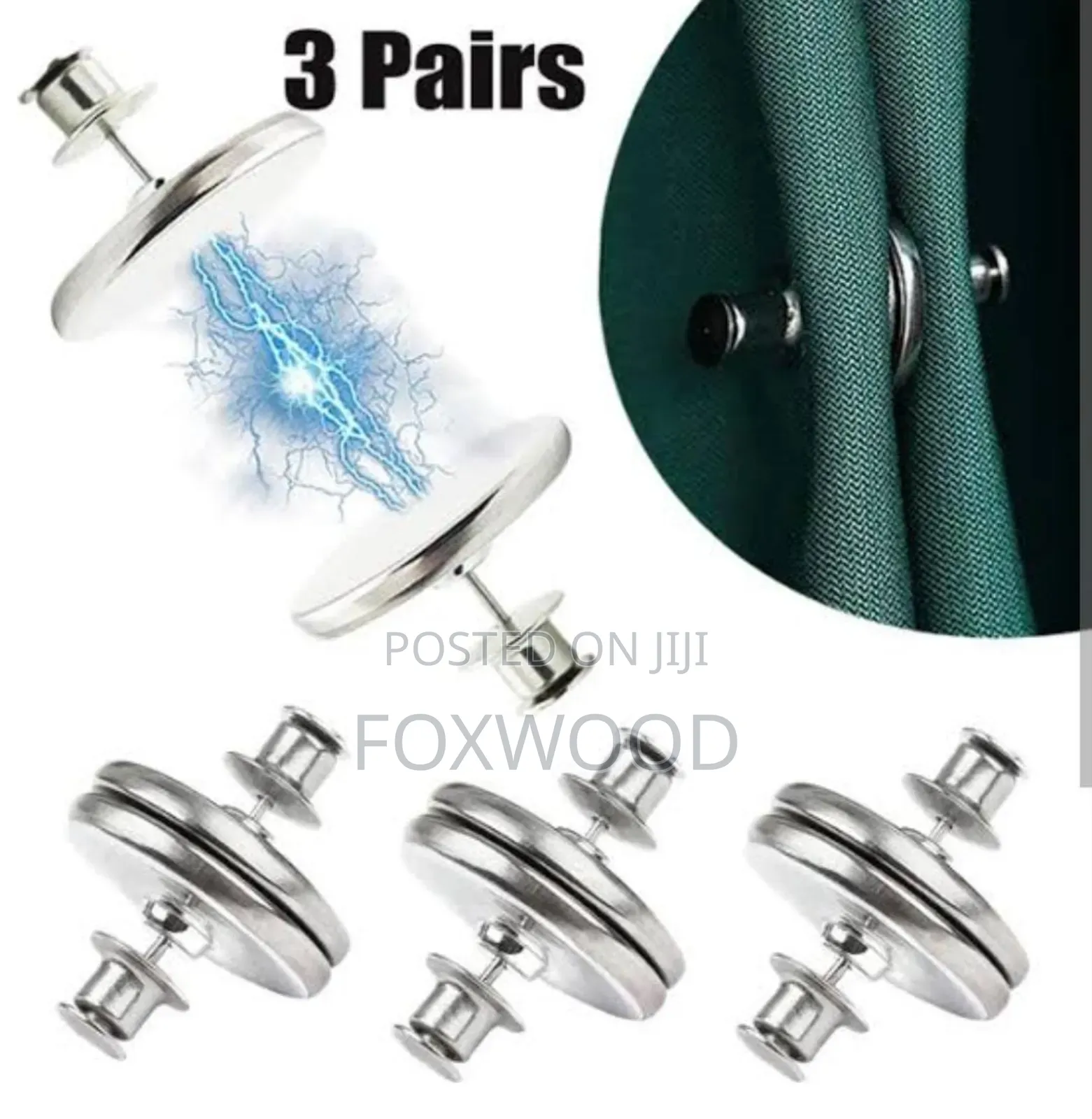 Magnetic Curtain Clips 3pairs