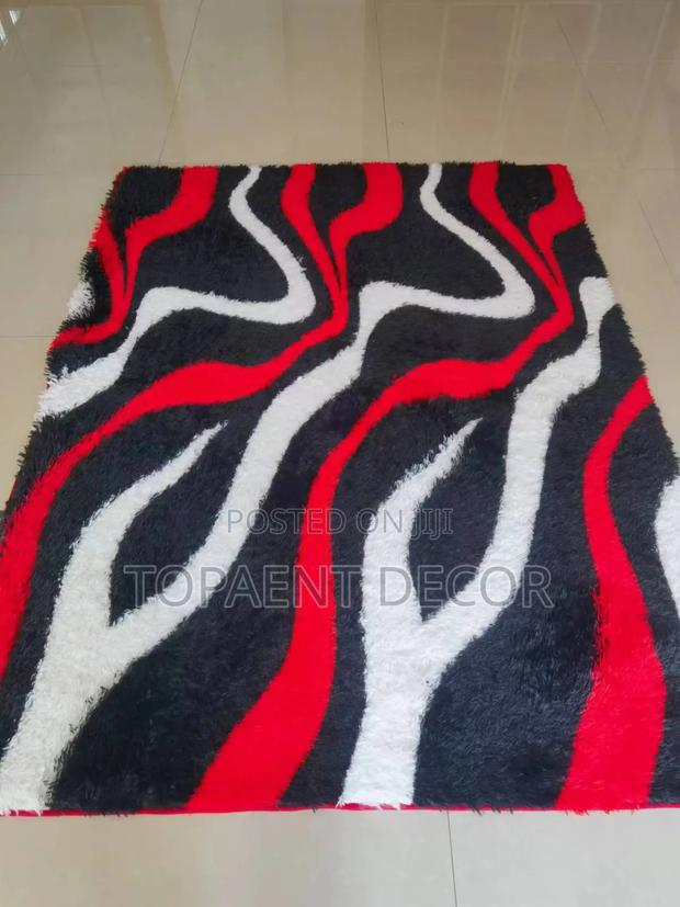 Black Red and White Themed House Carpets - main view