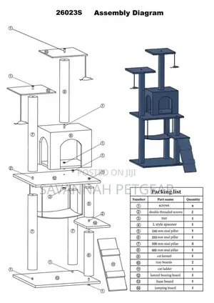 Leo Cat Tree With Condo, Hammock, Perches - Dark Grey
