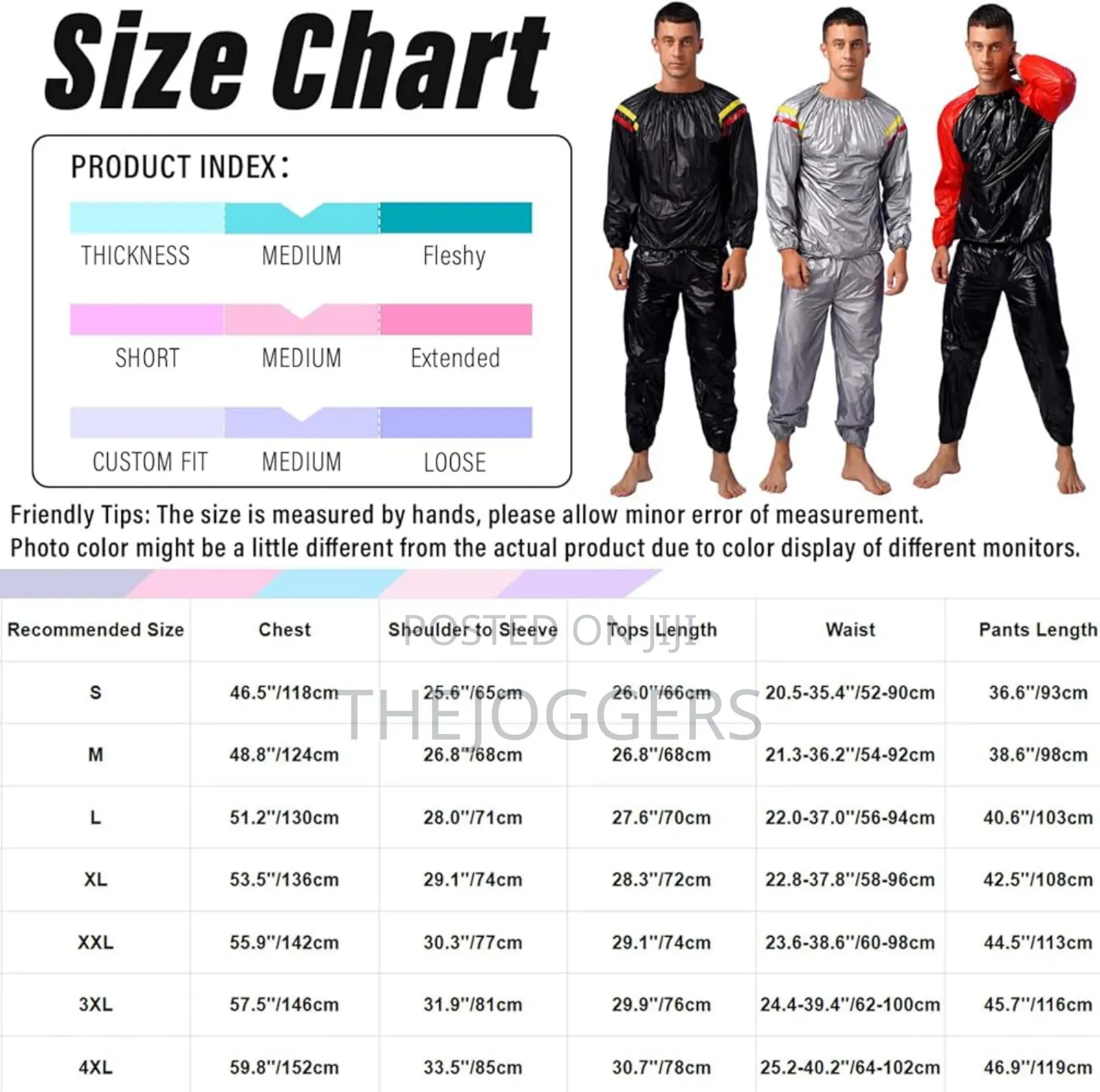High Quality PVC Sauna Suits (M, L, XL , 2XL)