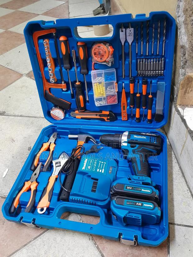 Powerful Makita Cordless Drill Set 36V 2 Battery - main view