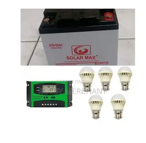 Solarmax 80ah Solar Battery + Bulb + 10amps Controller