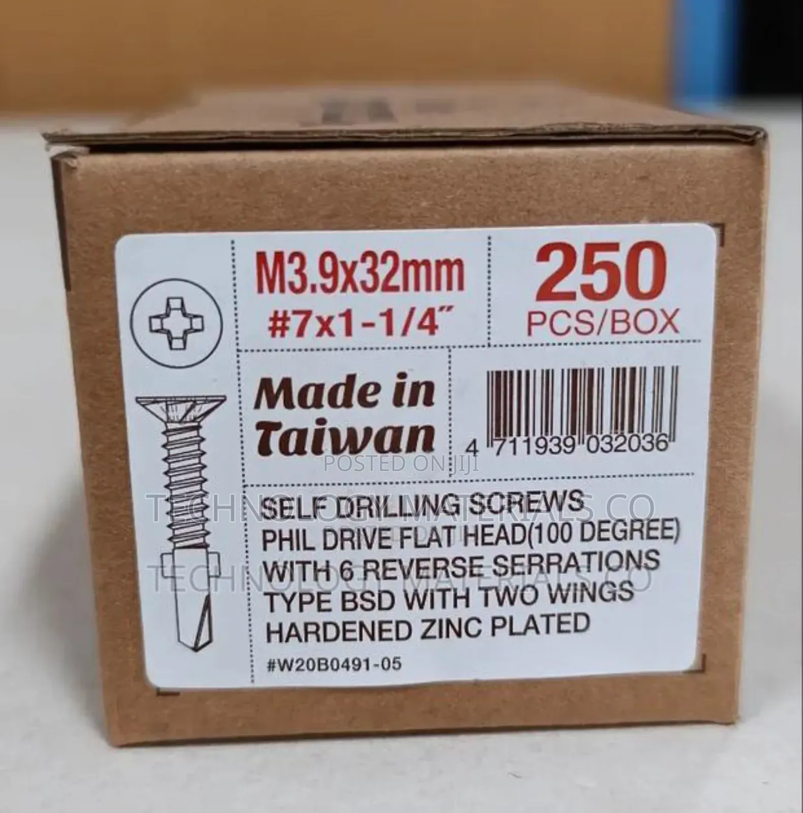 Self Tapping Fiber Cement Board Screws(M3.9*32mm) 250 PCS