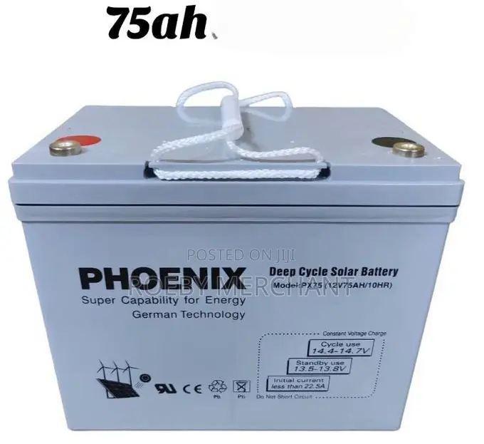 Phoenix 75ah Solar Battery Maintenance Free Solar Battery
