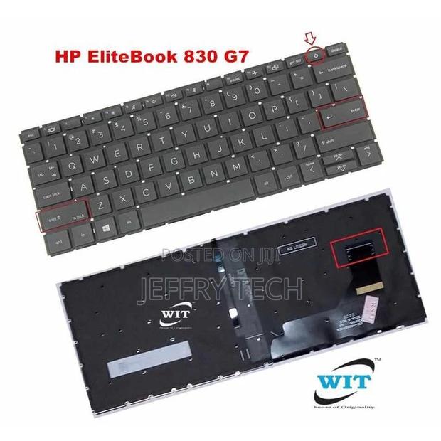 Backlit US Keyboard for HP Elitebook 830 G7 830 G8 835 G7 - main view