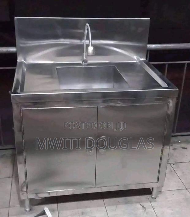 Stainless Steel Sink With a Tap