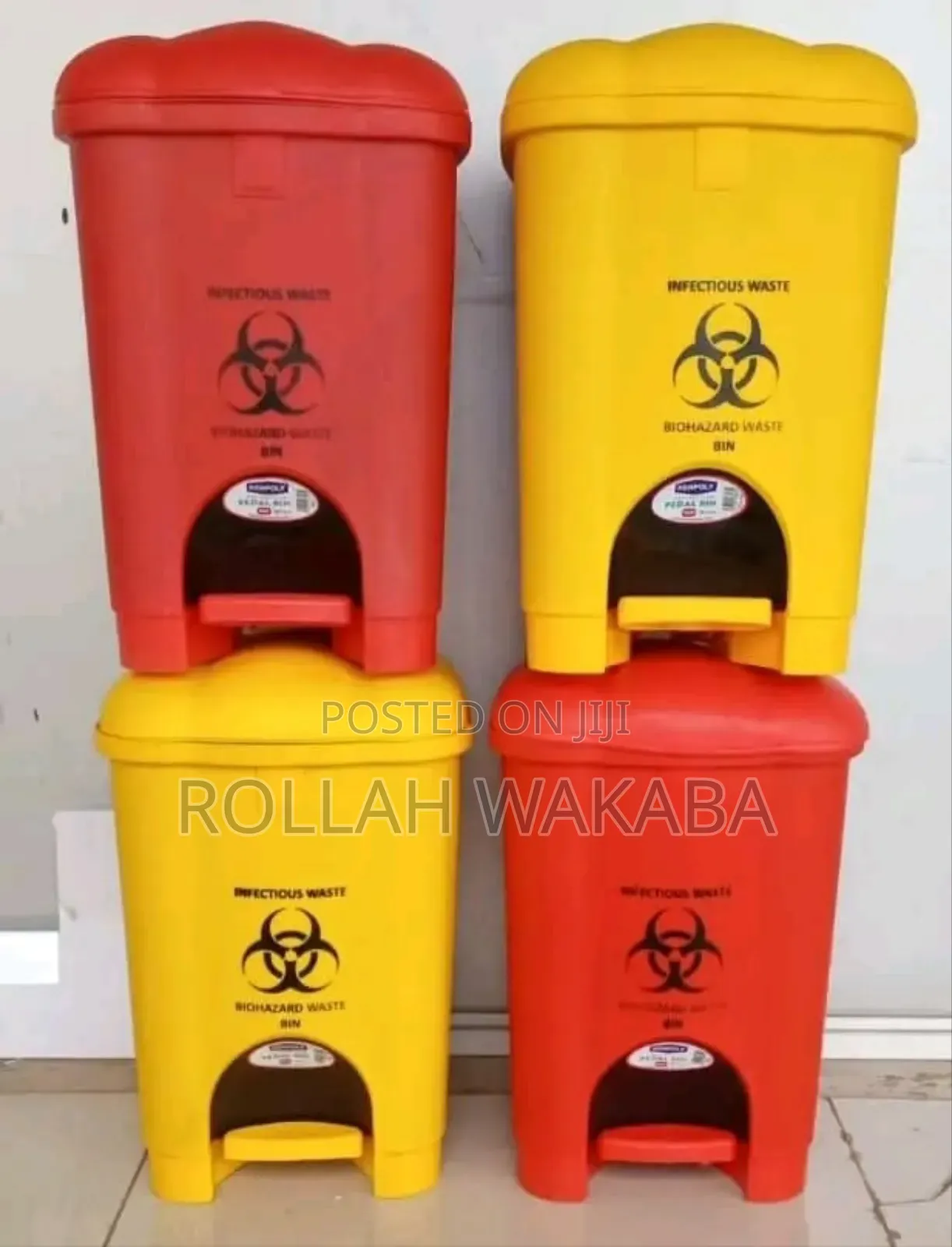 18l Biohazard Pedal Bins