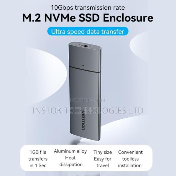 Vention USB C 3.1 Gen 2 M.2 Nvme SSD Enclosure - thumbnail 2