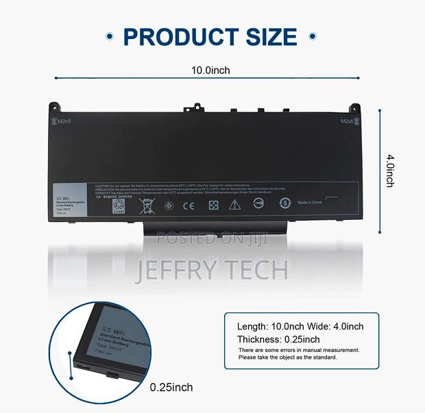 E7470 E7270 J60J5 Battery Lithium-Ion Compatible With Dell L - thumbnail 2