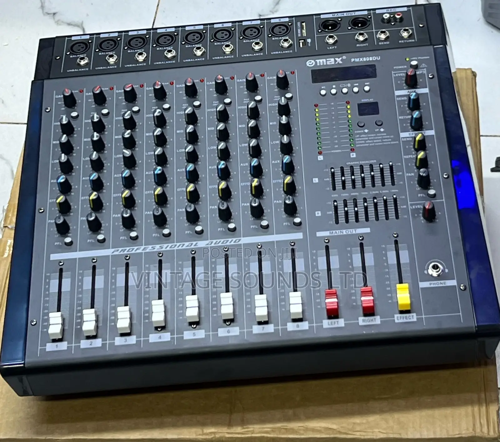 Max PMX 808DU Professional Bluetooth Powered Mixer 8 Channel