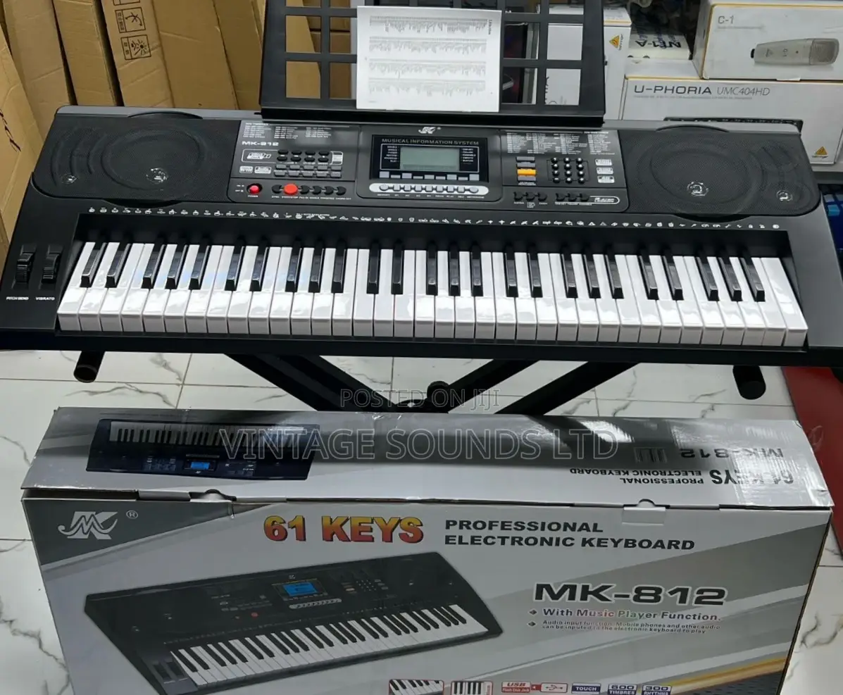 Mk812 61key Piano Professional Keyboard+Stand