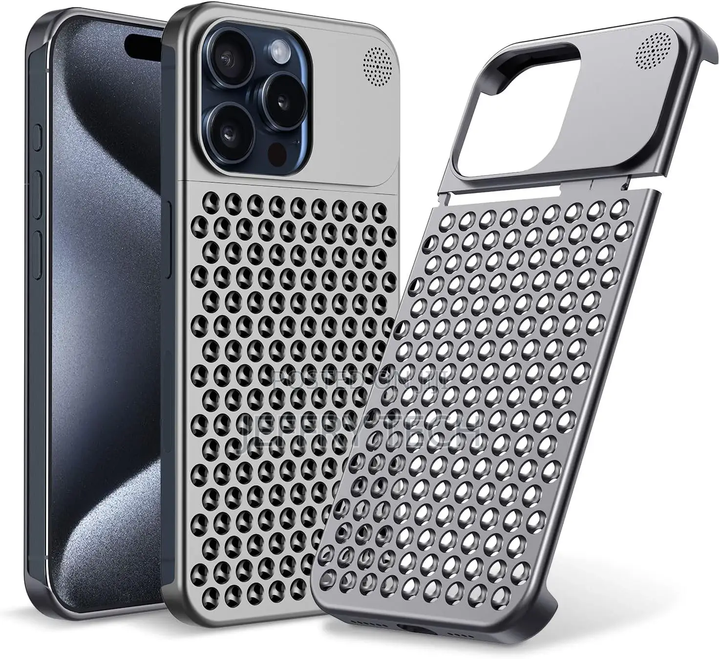 iPhone 15 Pro Max Case, Metal Case Anti-Fall Heat Dissipatio