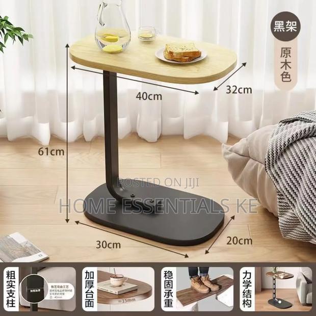 Wood Base Wood Top Side Table -New - thumbnail 4
