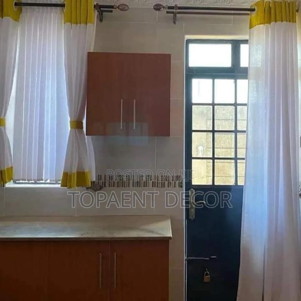 Kitchen White Sheers With Blended Yellow Curtains