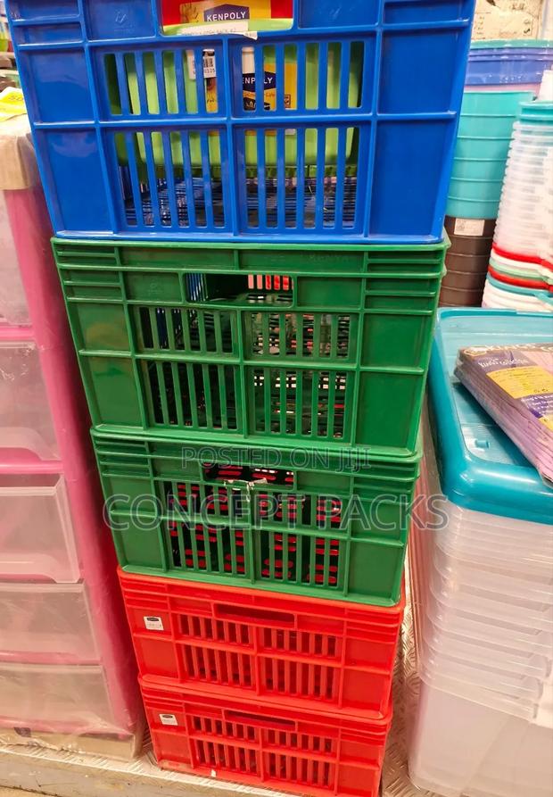Kenpoly Bright Coloured Bread Crates.