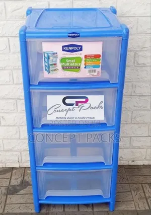 Kenpoly Blue 4 Stack Multi Storage Drawers