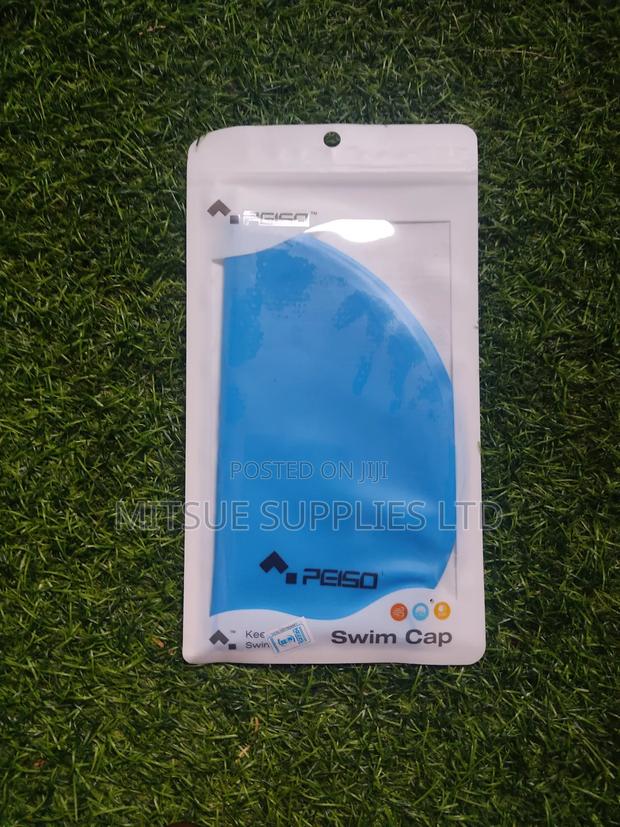 Peiso Swimming Cap Silicon for Braids/Deadlocks Blue - main view