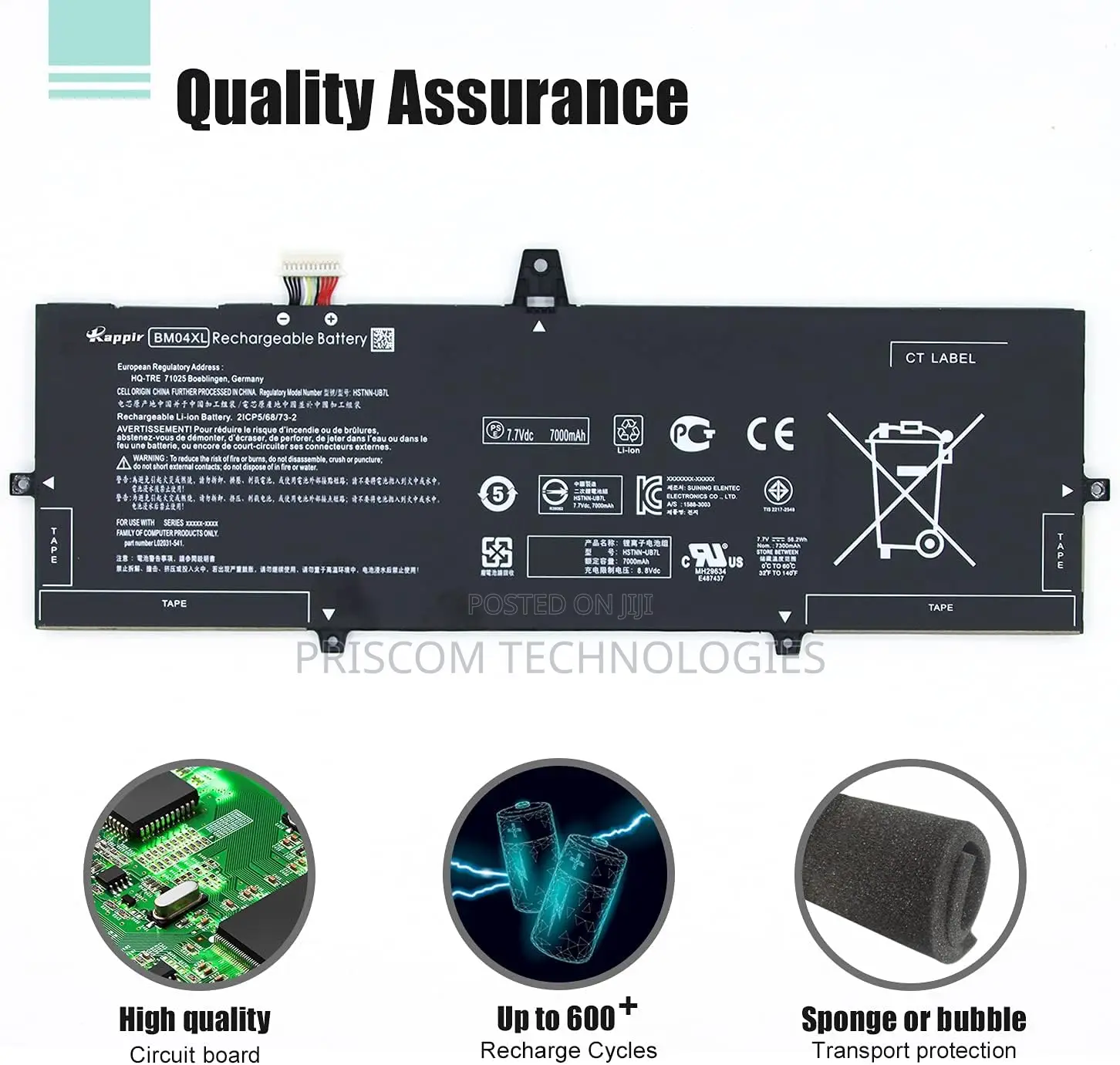 Bm04xl Bm04 Laptop Battery for HP Elitebook X360 1030 G3 G4