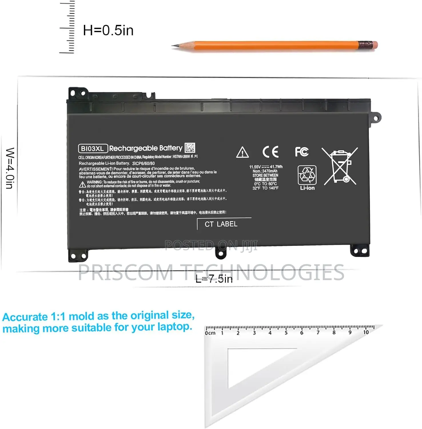 Bi03xl Battery for HP Pavilion X360 M3-U 13-U M3-U001dx