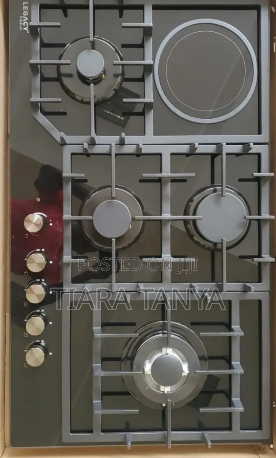 Legacy 4 Gas(1 WOK) + Induction Plate Hob,Glass 90cm