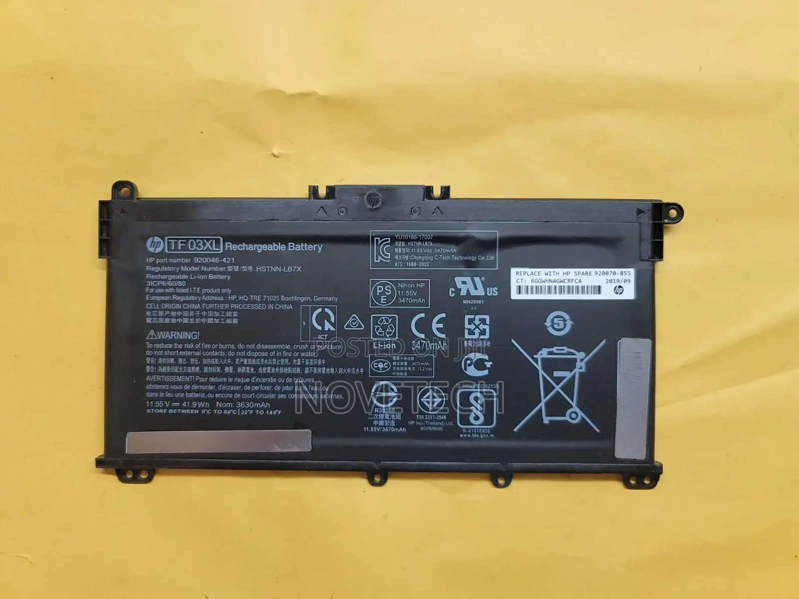HP Pavilion 14-Cd Battery 3615mah 11.55V 41.7wh 920070-855