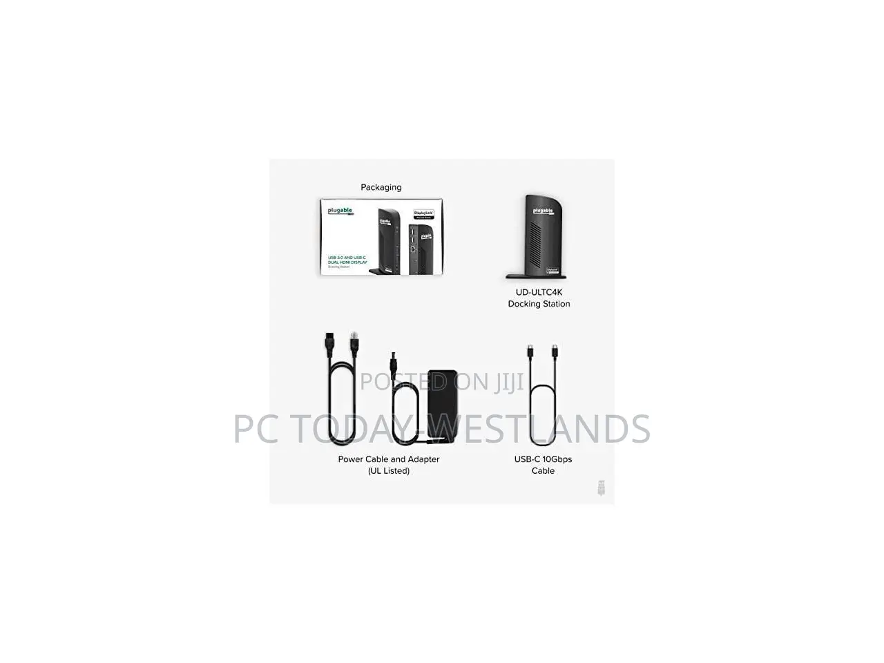 Plugable Usb C Docking Station Triple Monitor 100w Wn/Mac