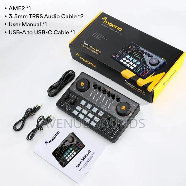 Maono Audio Interface Soundcard Dj Mixer All in One