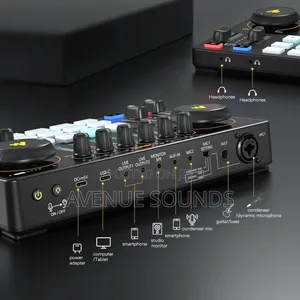 Maono Audio Interface Soundcard Dj Mixer All in One