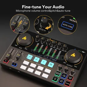 Maono Audio Interface Soundcard Dj Mixer All in One