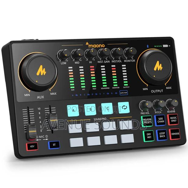 Maono Audio Interface Soundcard Dj Mixer All in One - thumbnail 6