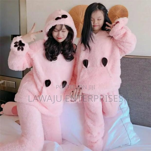 Pink Fleece Mom Daughter Pyjamas Set - main view