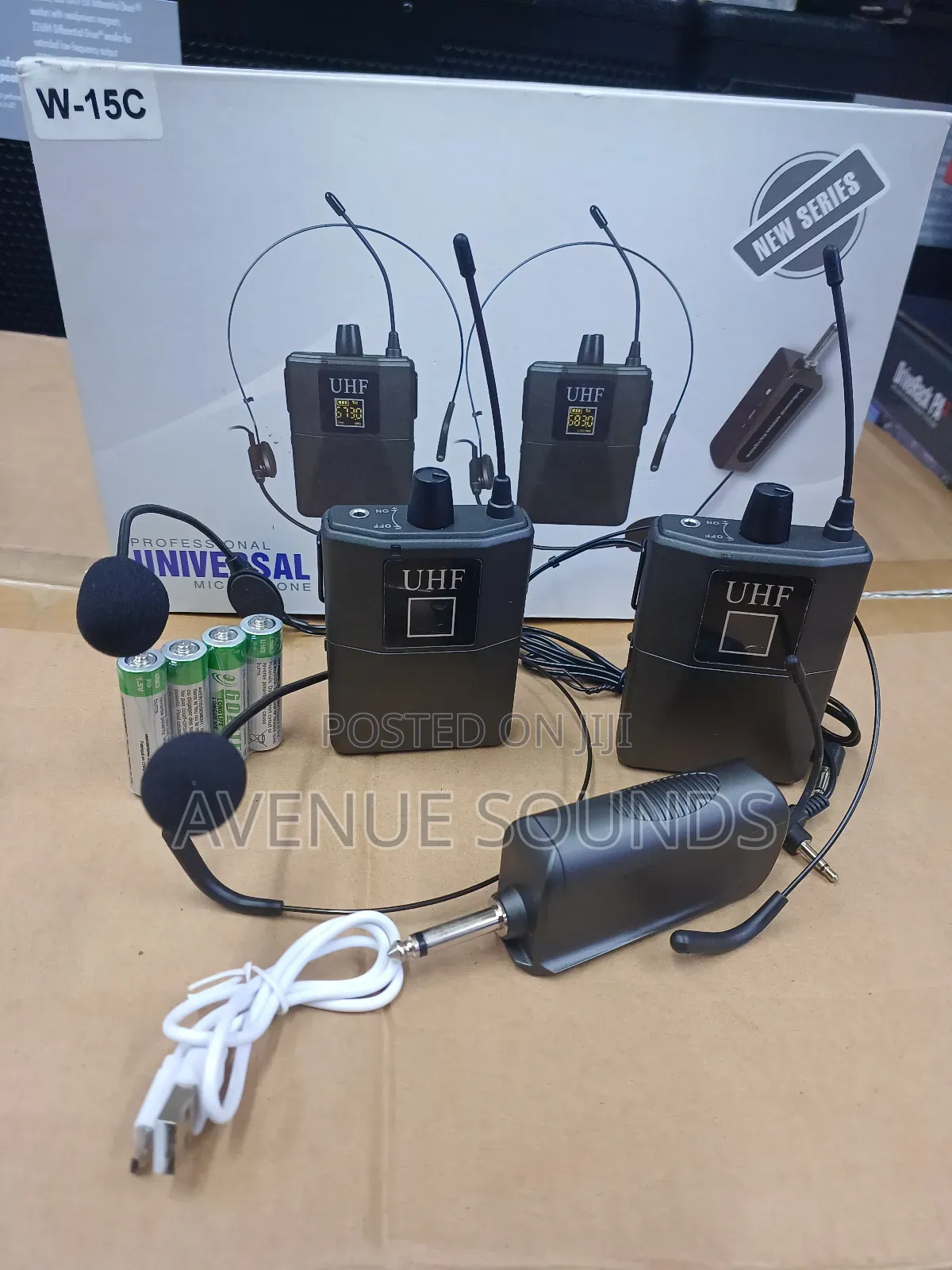 Universal Headset Wireless Mic W-15c Pair