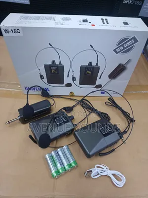 Universal Headset Wireless Mic W-15c Pair