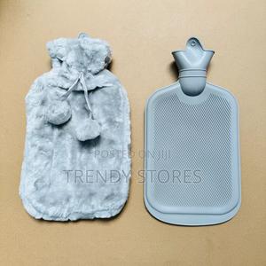 Light Grey Fur Cover Hot Water Bottle - thumbnail 2