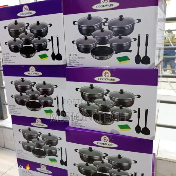 TC 14pcs Heavy Duty Non-Stick Cooking Pot Sufuria Se