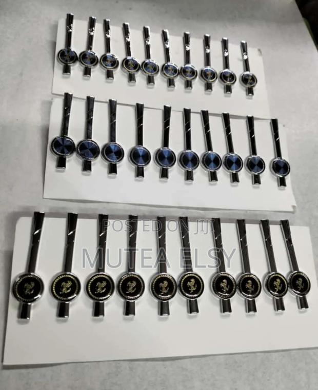 Lion Themed Gold Silver Executive Tie Clips. - main view