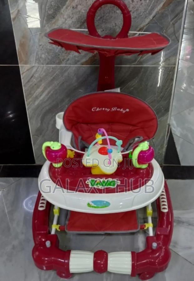 Red 2 In1 Baby Walker With Play Tools - main view