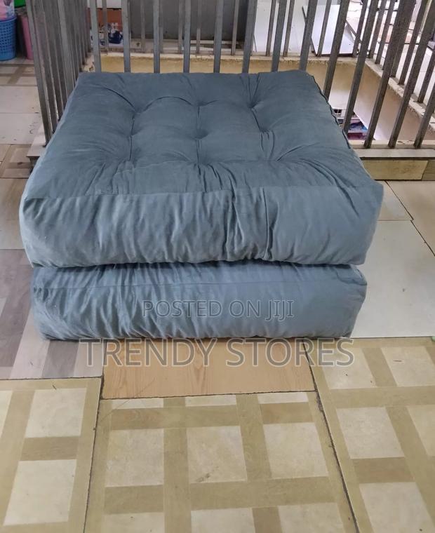 Grey Square Floor Pillow - main view