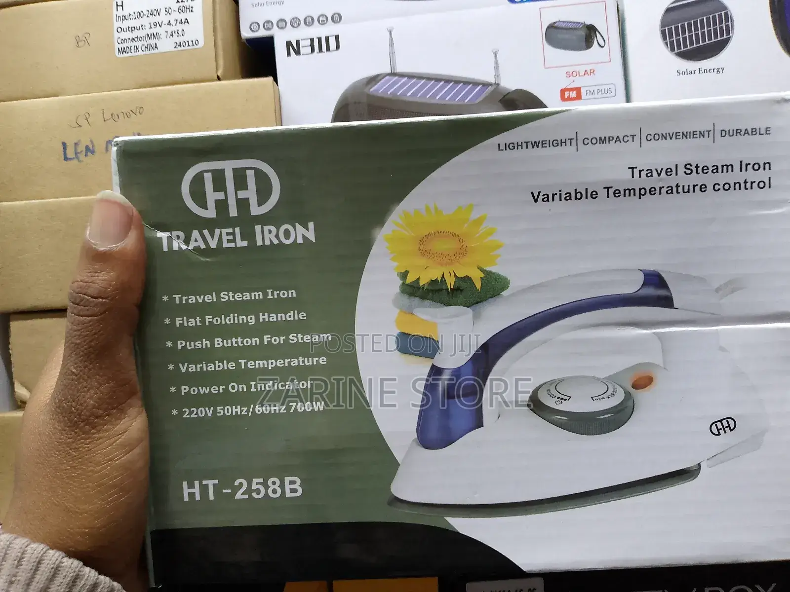Travel Steam Iron Box With Flat Holding Handle