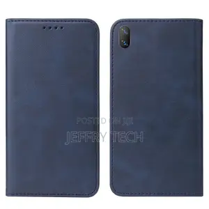 Vivo Y18 Magnetic Closure Leather Phone Case(Blue)