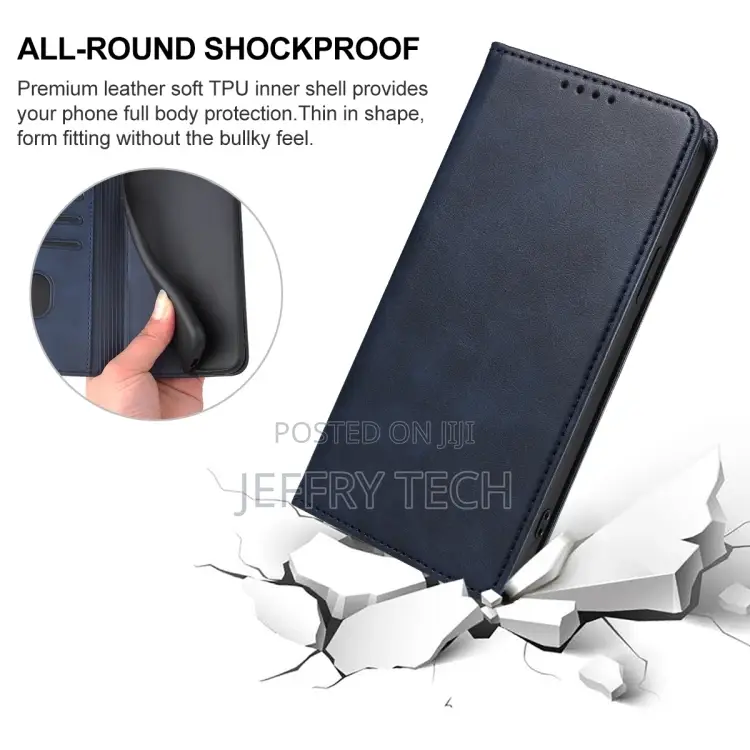 Vivo Y18 Magnetic Closure Leather Phone Case(Blue)