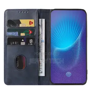 Vivo Y18 Magnetic Closure Leather Phone Case(Blue)