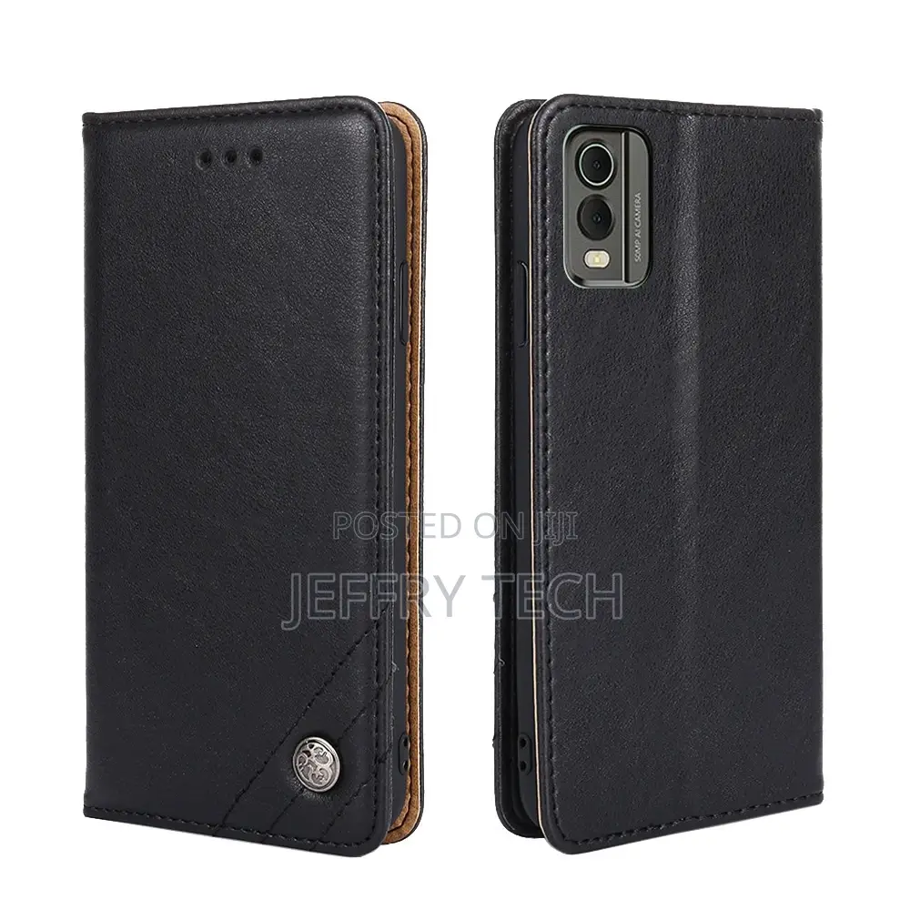 Nokia C32 Non-Magnetic Retro Texture Horizontal Flip Leathe