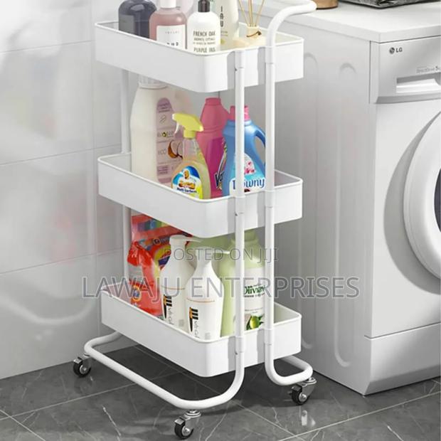 White Multifunctional Movable Trolley