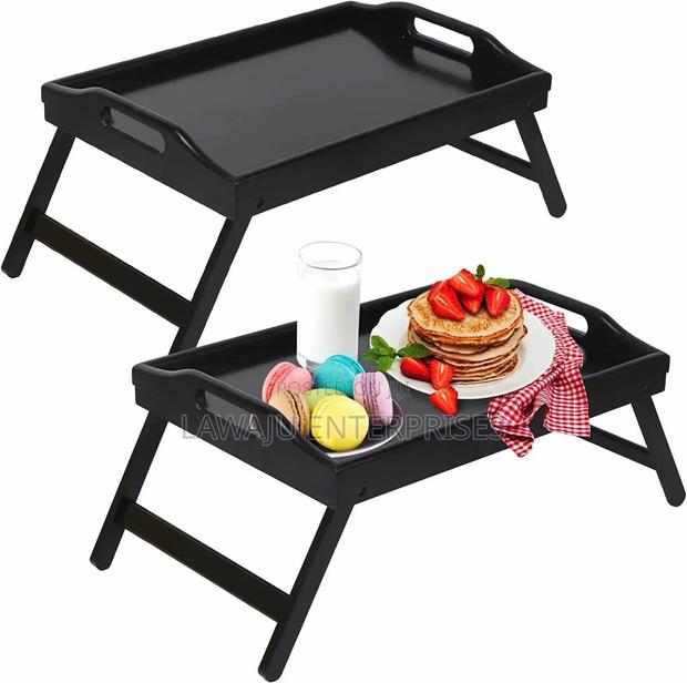 Bamboo Tray With Foldable Legs